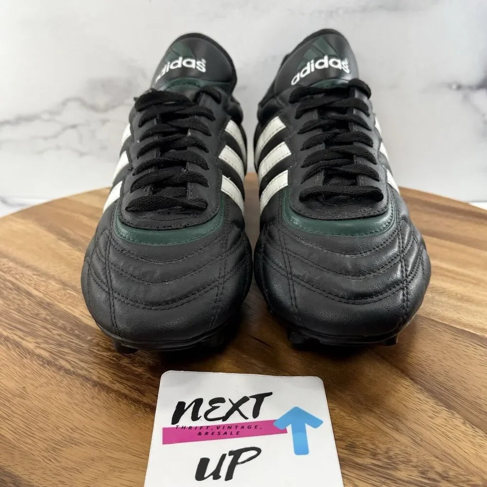 Men’s size 8.5-Vintage Adidas Torra II Liga Soccer Cleats Black/White/Green EUC
